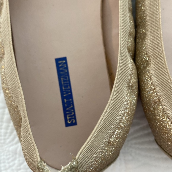 Stuart Weizmann gold ballet flats - Picture 7 of 8